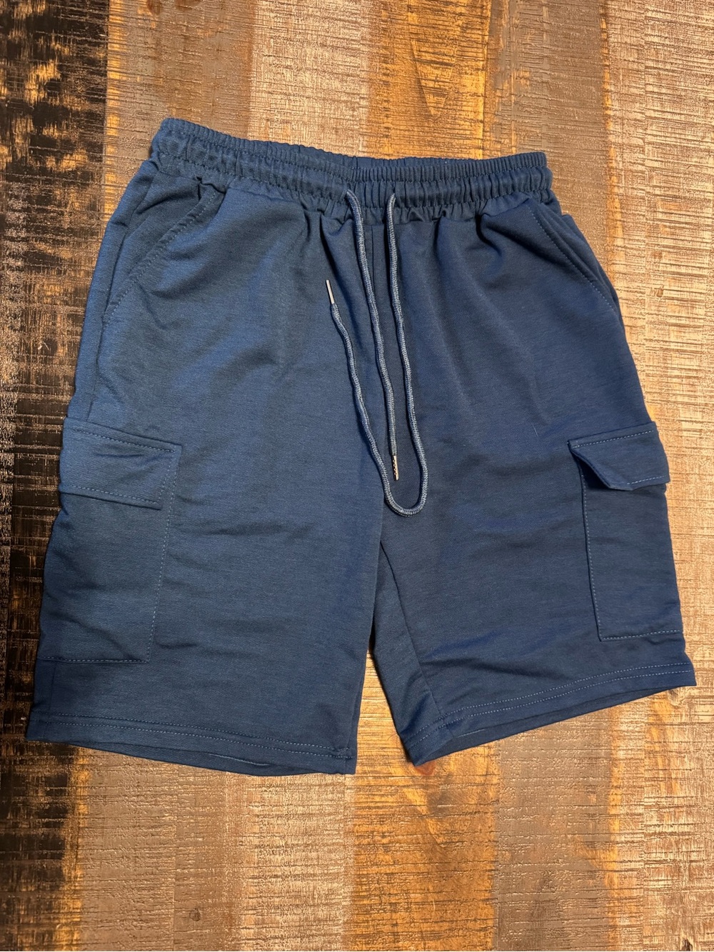NWT Neer Shorts Cargo Baggy Sweat Short 7" Drawstring Elastic Waist Athletic